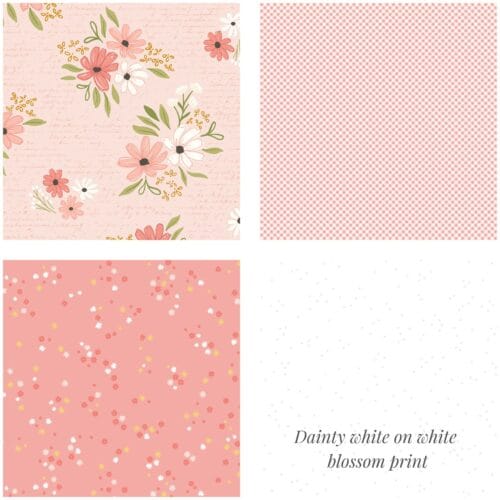 Pink fabric for baby quilt kit